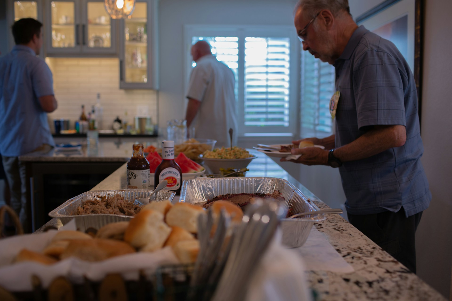 Family cooking together
